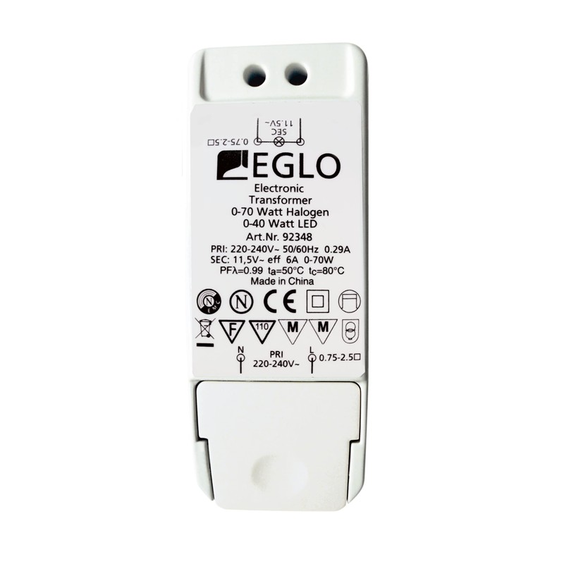 Eglo 92348 Trafo LED 0 70 Watt Plastic Case –