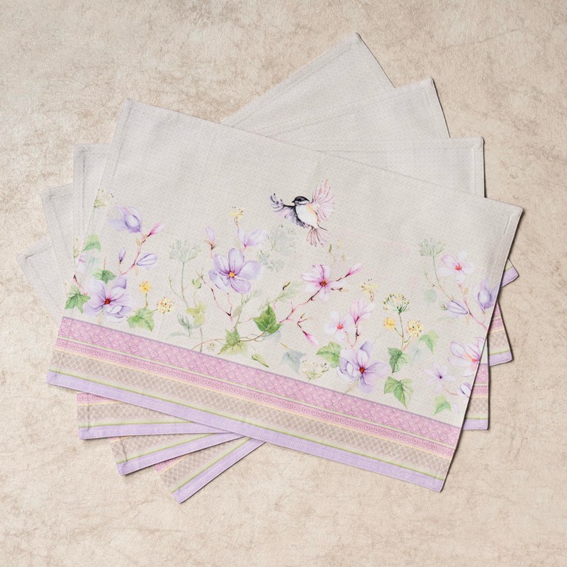 Maison d' Hermine Placemats 100% Cotton Set of 4 (33cm