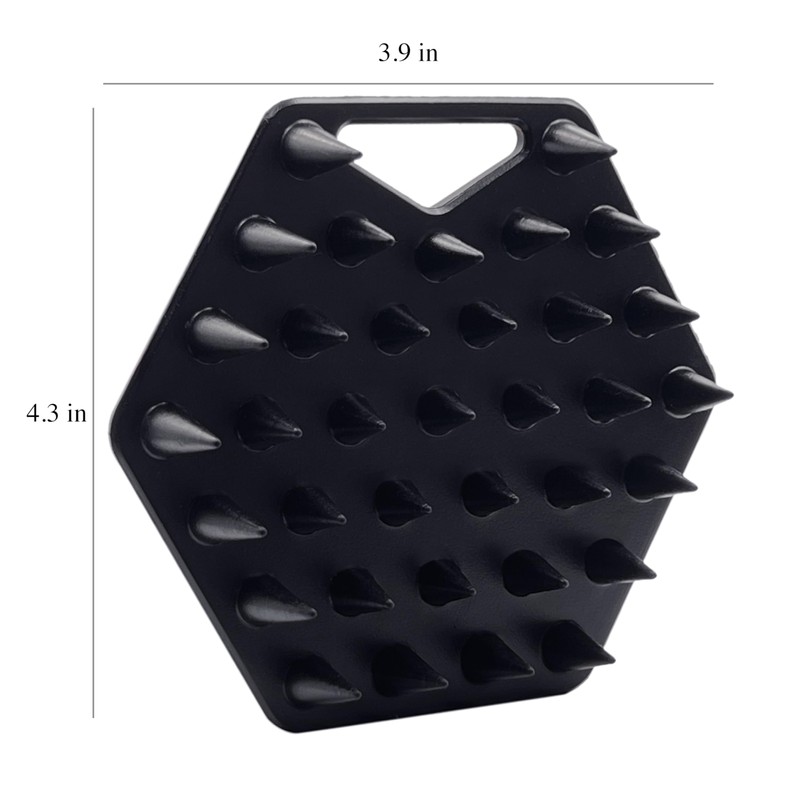 The BEARD BLACK Silicone Beard Scrubber, Facial Hair Exfoliator Brush,
