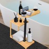 Bathtub Tray, 3 Layer Bathtub Tray Table with Adjustable Height,