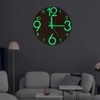 readygohigh Wall Clock, Wooden Wall Clock, Wooden Point, Natural Wood,