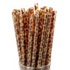 16 Pcs Leopard Print Reusable Drinking Straws Safari Themed Party
