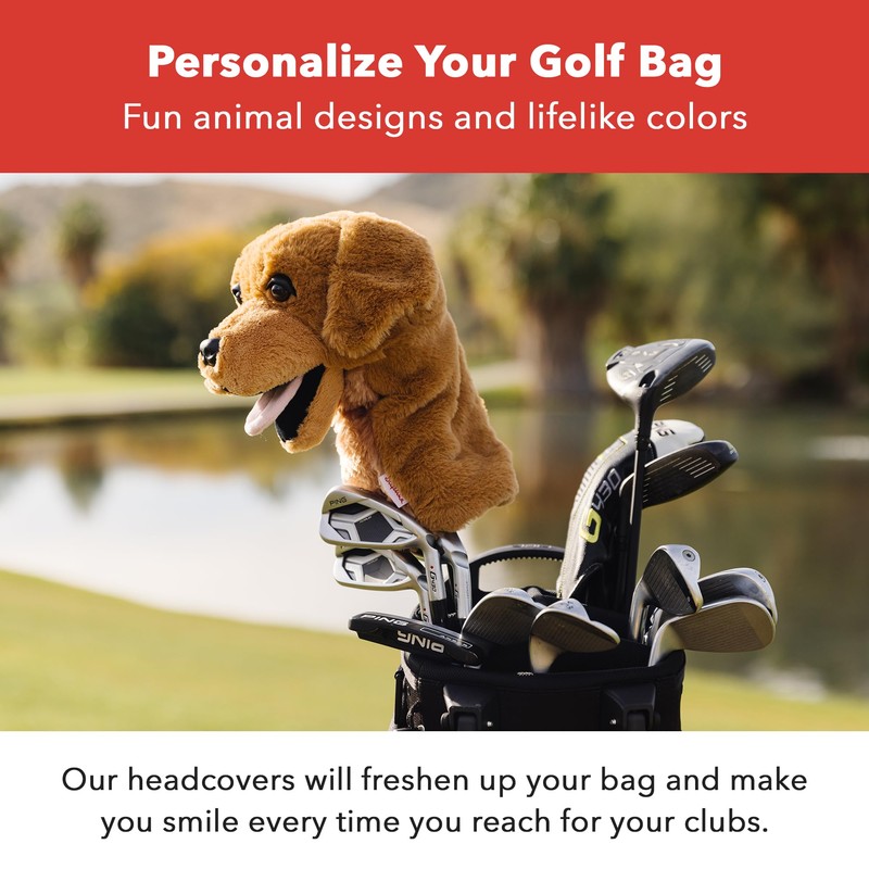 Daphne's Headcovers Golden Retriever Driver Headcover Premium Driver Headcovers Funny