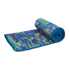 Large Oversized Microfiber Beach Towel - 40x63 Inches, Sand-Free, Quick-Drying, Ultra-Soft, Ideal for Travel, Pool, Yoga, and Camping - Includes Matching Drawstring Travel Pouch, van Gogh Irises