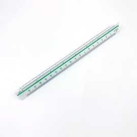 Triangular Ruler, Small Ruler, 5.9 inches (15 cm), High Precision, Drafting Supplies, Scale Ruler, 1 Plastic, Scale: 1/20, 1/25, 1/50, 1/75, 1/100, 1/125, Special Scale Scale, Durable, Industrial