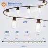 addlon 100FT(50FT*2) LED Outdoor String Lights Waterproof Patio Lights with