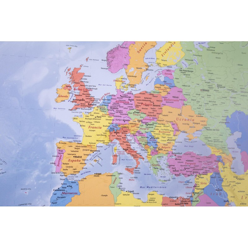 Giant World Map in spanish language (39 X 55) with