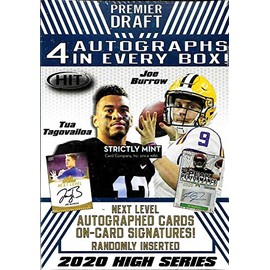 2020 SAGE Hit High Series Football BLASTER box (72 cards incl. FOUR Autograph cards)