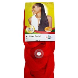 X-PRESSION Ultra Braiding Hair - Original Kanekalon, All Shade Available - 82'' (XP-RED)