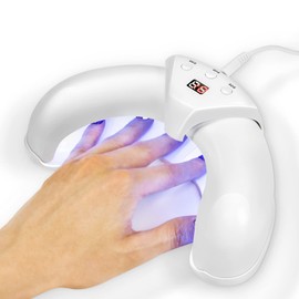 Hohotti - Lámpara de uñas de gel con luz UV portátil, lámpara de uñas LED profesional, secado profesional con 3 temporizadores, visualización LCD, sensor automático, lámpara de uñas UV, para uñas de gel, esmalte de uñas en casa y salón