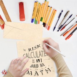 Matching 8.5 x 11” Paper & #10 Envelopes, Imitation Natural Parchment Finish – Great for Letters, Invitations, Announcements, Business Documents | 24lb Text, 90 GSM | 50 Paper & 50 Envelopes Per Pack