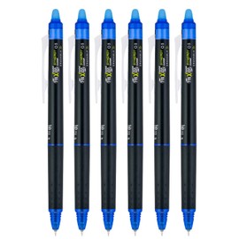 Pilot FriXion Synergy Clicker Retractable & Erasable Gel Ink Pens, 0.5mm Extra Fine Point, Blue Ink, 6-pack