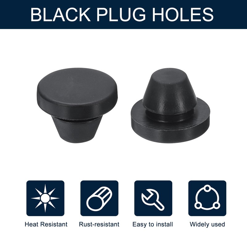 uxcell 10pcs Hole Plug 3/8 Inch (9.2mm) Button Plugs Fit