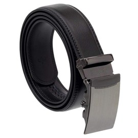 Ledershop24 Gift Set – Automatic Leather Belt Men & Women Belt Genuine Leather – Leather Belt with Automatic Clasp Width 35 mm Black, black