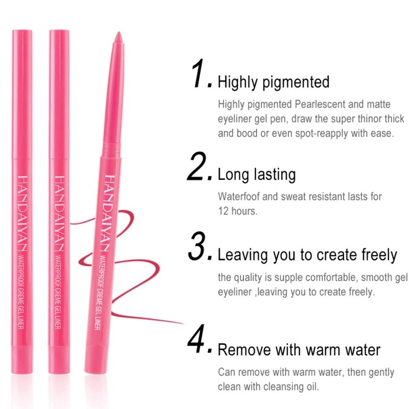 ONarisae eyeliner pencil retractable eyeliner creamy pigmented smudge proof eye