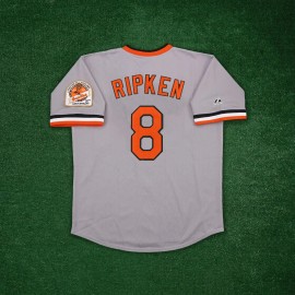 Majestic Cal Ripken Jr. Baltimore Orioles 1984 Cooperstown Grey 30th Anniv. Men's Jersey - 2XL