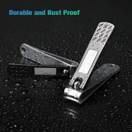 FVION Nail Clippers Set, Nail Cutter Stainless Steel for Thick Fingernails Toenails Heavy Duty Nail Clipper for Men Women