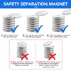 Super Strong Neodymium Disc Magnets with Double-Sided Adhesive, Powerful Permanent