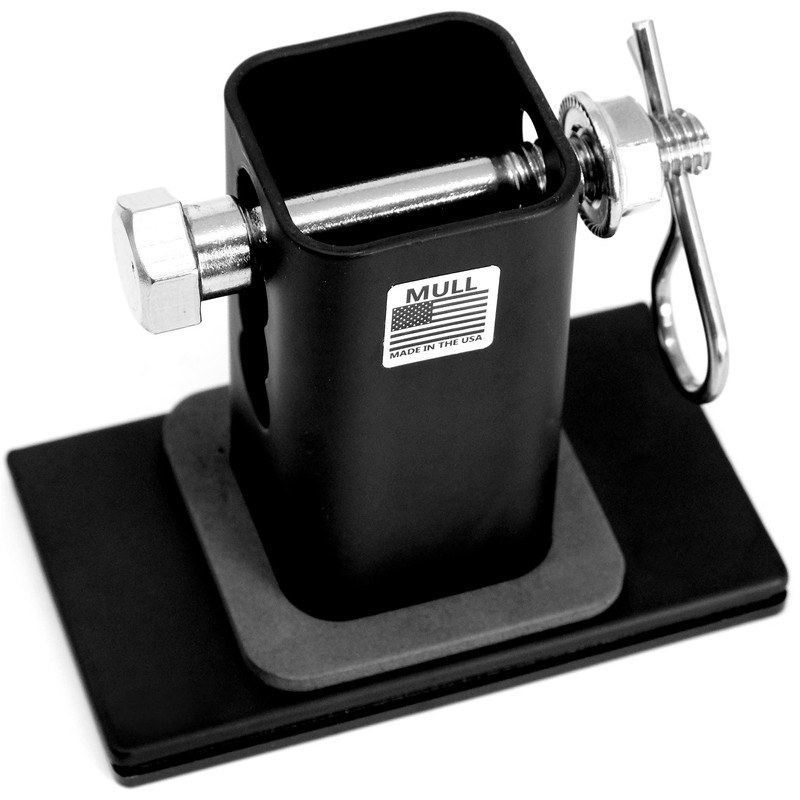 MULL USA Flag Metal Trailer Hitch Cover with Anti-Rattle Hitch