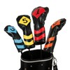 Leather Golf Covers Driver 1 3 5 U Headcovers Set