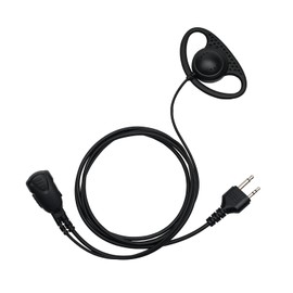 Klykon D Shape Walkie Talkie Earpiece with Mic Ptt Security Compatible with Midland GXT1000VP4 LXT600VP3 GXT1050VP4 GXT1000XB 2 Pack