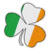EmbTao Irish Clover Ireland Flag Color Embroidered Patch Lucky Shamrock