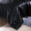 Holawakaka Solid Satin Silk Like Quilt Set Luxury Ultra Soft
