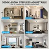 VOLISUN Low Profile Ceiling Fans with Lights and Remote, 15.7in