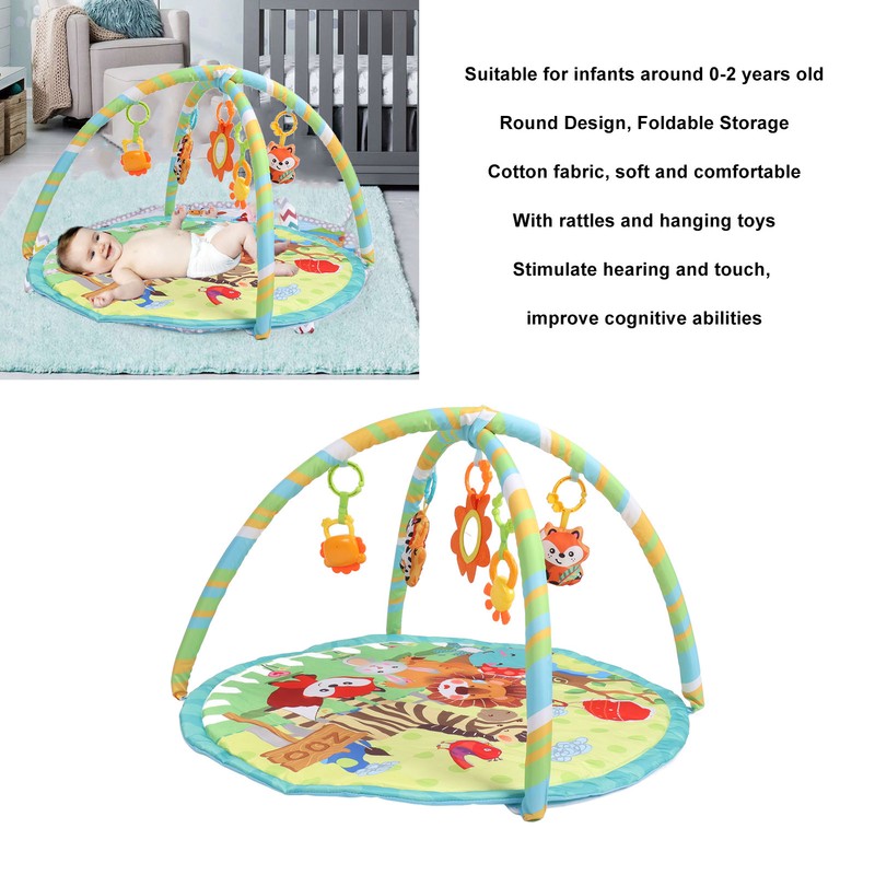 Baby Gym Play Mat with Toys Round Activity Game Combination
