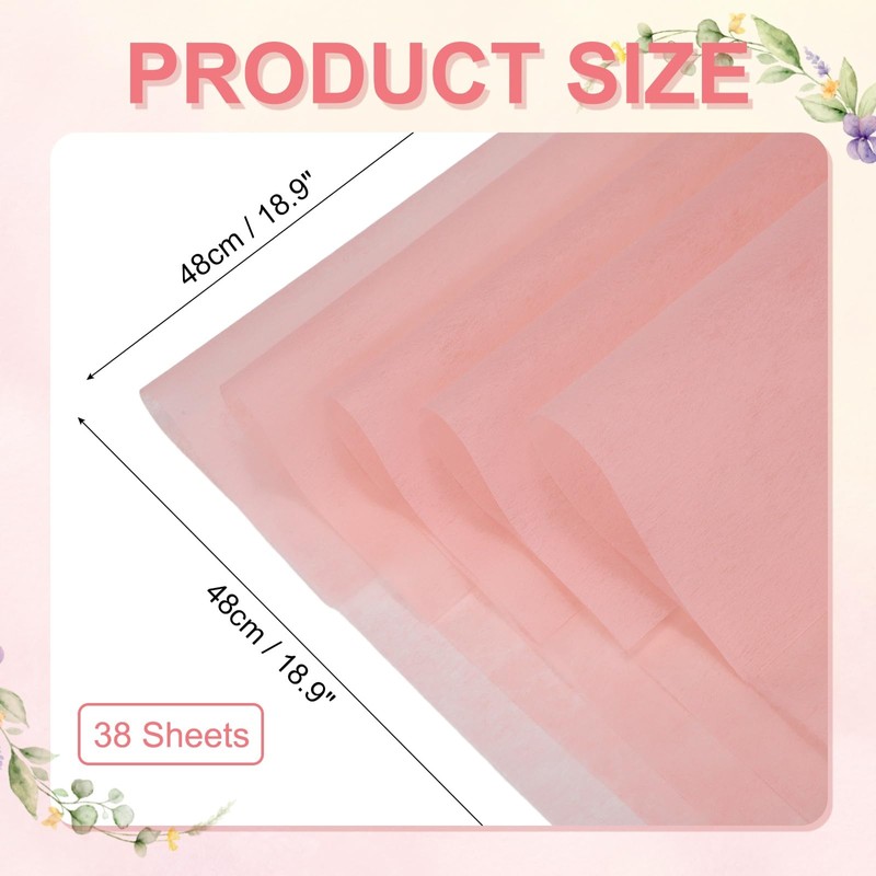 PATIKIL 20 Sheets Cotton Wrapping Flower Paper, Tissue Waterproof Floral