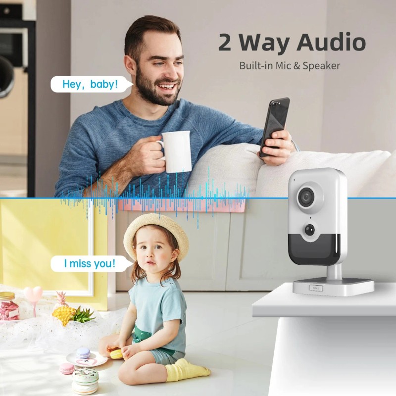 Original HIK 4K 8MP AcuSense Fixed Cube DS-2CD2483G2-I POE IP