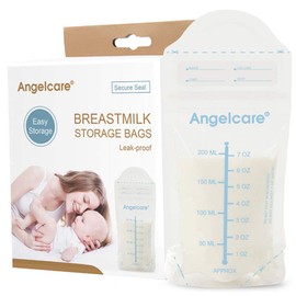 Angelcare Breast Milk Bags, Breast Milk Storage Pack, 7.8 fl oz (200 ml), 25 Sheets/100 Sheets (Pack of 25)