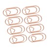 100pcs Paper Clips Portable Heart Shape Rustproof Electroplated Metal Paperclips