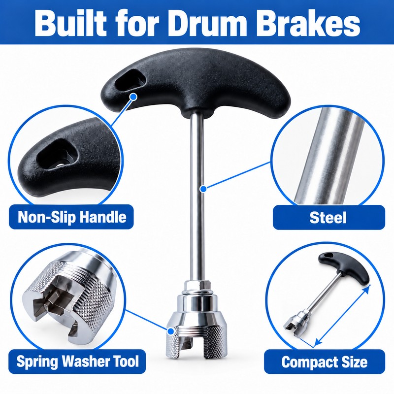 Drum Brake Spring Compressor Tool – Brake Spring Retaining Washer