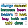 StikArt 46 Dolch Sight Words Wall Decals (Second Grade List)