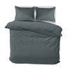 MOONLIGHT20015 Single Duvet Cover Set Reversible Stripes Satin Bedding Set