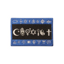 Coexist Country Flag Logo Patch Embroidered Applique Coexist Country Flag Patch Iron On Patch Sew On Patch Emblem