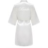 Satin Kimono Robe Women – Silk Bathrobe Bridal, Lounge Robe