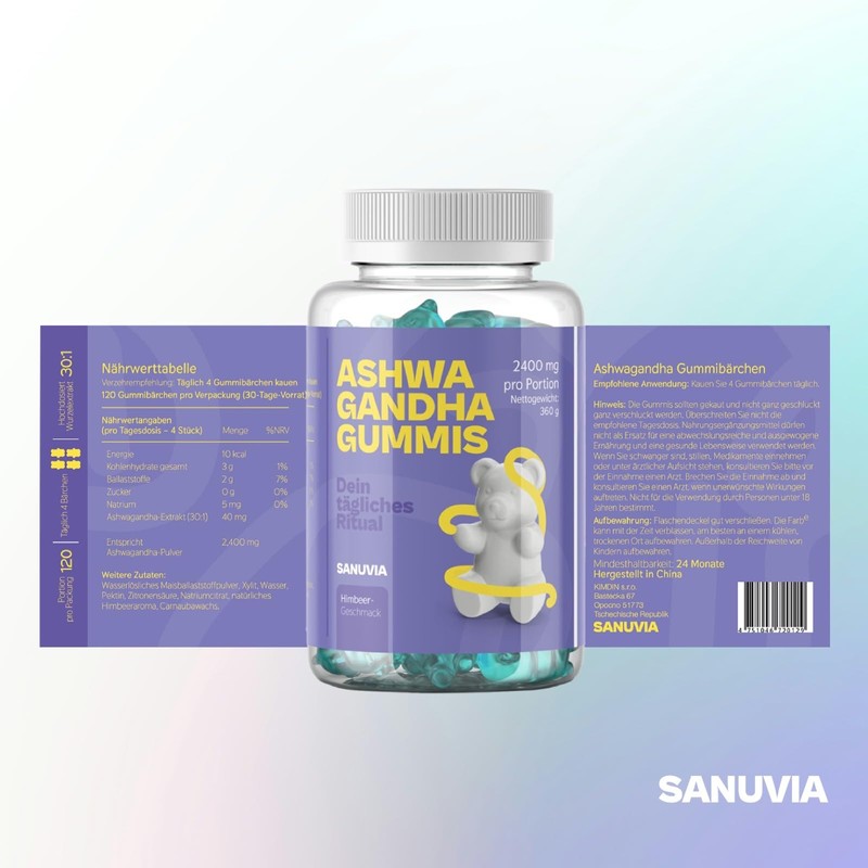 Ashwagandha Gummies 2400mg – Pack of 120 | High Strength
