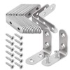 Aibboyi L-Shaped Metal Fittings, 24 Pcs Angle Brackets, Stainless Steel,