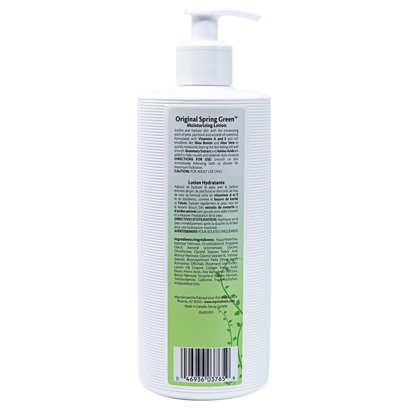 Vitabath Original Spring Green Moisturizing Body Lotion Replenishing Botanicals, Aloe