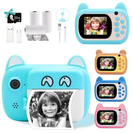 TOYOGO Instant Camera for Kids, 2.4 Inch LCD Screen Kids Print Camera, Digital Camera for Children with 6x Zoom, 24 M Pixels Dual Lens & 1080P Video Recorder, Gift for Boys and Girls