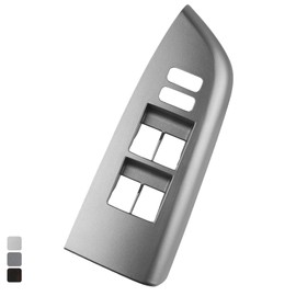 Osompar Door Window Switch Bezel Front Left Driver Side Compatible with 2007-2010 Toyota Tundra 2008-2010 Toyota Sequoia Replaces 74232-0C040 Silver