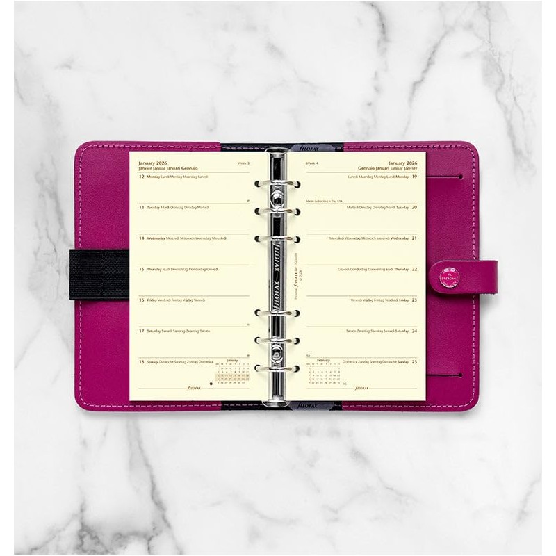 Filofax Week on Two Pages 2026 Personal Cotton Cream Diary