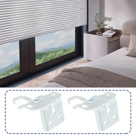Be In Your Mind Pack of 6 Venetian Blind Brackets Aluminium Mounting Brackets for Blinds with 25 mm Top Rail Ceiling or Wall Mounting