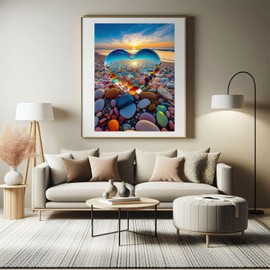 Chilliyin 5D Diamond Painting Kits for Adults Beginners,Heart Love Colored Stone Diamond Art Kits DIY Full Round Drill Diamond Dot Gem Art Kits for Adults,Crafts for Decor 12x16 Inch