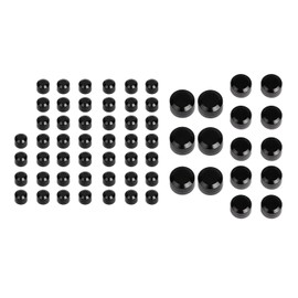 YDLMT 62 pcs Black Motorcycle Engine Screw Topper Covers Head Bolt Caps Nut Covers Fit for Harley Touring Road King Electra Road Street Glide Trike 2017-2023