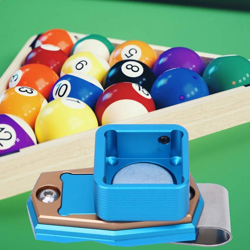 Mini Billiard Chalk Holder, Portable Magnetic Snooker Chalk Box Aluminum