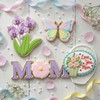 Flower Cookie Cutters Butterfly with Plunger Stamps Handle Detailed 3.5"