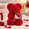 Rose Teddy Bear for Romantic Gifts – Artificial Rose Bouquet